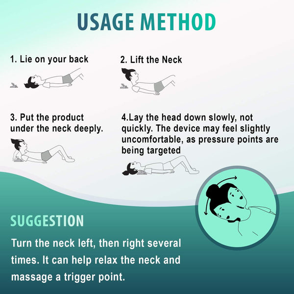 Trigger Point Pillow - Head and Neck Pain Relief Traction Device- Acupressure Support Relaxer for Tension Headache Relief, Improved Decompression