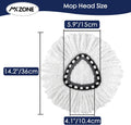 Spin Mop Replacement Heads for O-Cedar EasyWring 1-Tank, Microfiber 5-Pack 5pcs 1-Tank Mop White