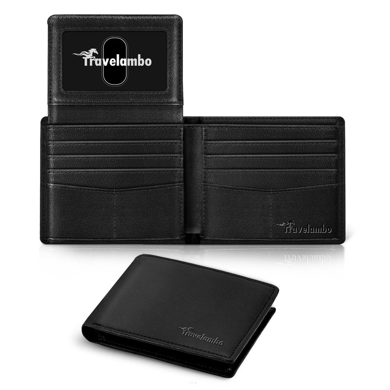 Wallet for Men, Premium Classic Mens Wallet Minimalist Slim Bifold Wallet, RFID Blocking Wallet with 10 Credit Card, 2 ID Window and 2 Cash Slots,