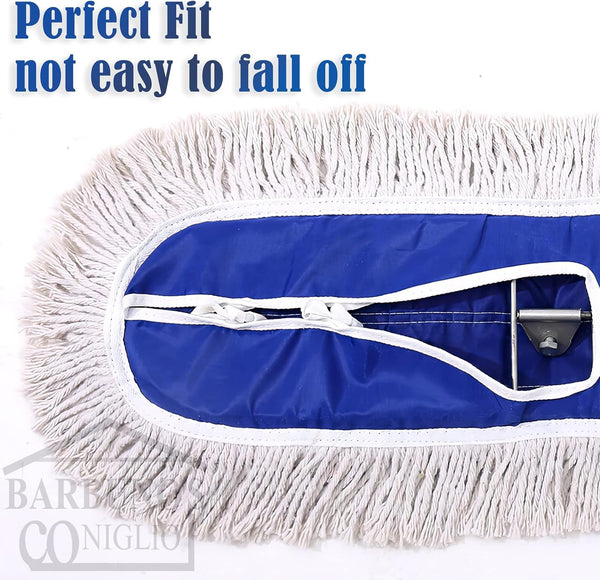 Large Mop Head 24" Industrial Strength Ultimate Cotton Floor Dust Mop Refill, Commercial Cleaner Mop Head Replacement, Dust Mops for Home,