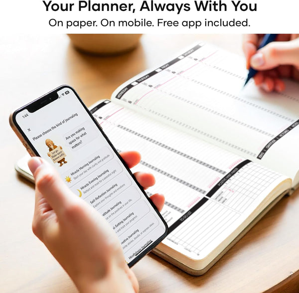 Life Planner - Undated Weekly & Monthly Planner, 12-Month Journey to Increase Productivity | Gratitude Journal, Life Organizer & Goal Journal |