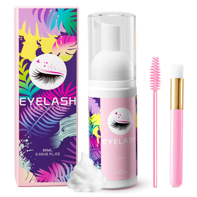 Lash Shampoo for Lash Extensions 60Ml Eyelash Extension Cleanser Lash Shampoo Cl