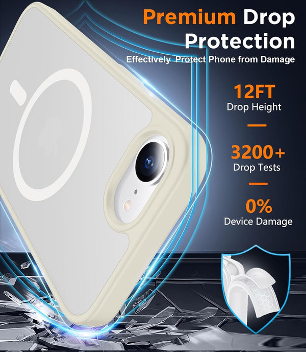 SPIDERCASE Magnetic for iPhone 17e Case for iPhone 16e Case, Antique White Antique White Iphone 16e/17e 6.1''