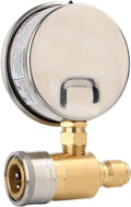Measureman 2-1/2" Pressure Washer Gauge, Pressure Gauge Kit, 3/8 Inch Quick Connect, 0-6000 PSI, Glycerin Filled 0-6000 PSI (Brass)