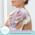 Evridwear Exfoliating Body Scrubber 3 Pack | Exfoliating Bath Sponges for Shower, Body Scrub Exfoliator, Rough Loofah Pads for Men Women, Dead