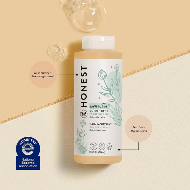 The Honest Company Foaming Bubble Bath | Gentle for Baby | Naturally Derived, Te
