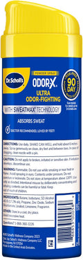 Dr. Scholl’s Odor-X ODOR-FIGHTING Spray-Powder // All-Day Odor Protection and Sweat Absorption - Packaging May Vary
