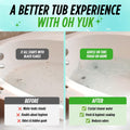 Oh Yuk Jetted Bathtub Cleaner for Jet Tubs, Whirlpools, The Most Effective Jetted Tub Cleaner, Septic Safe | Two 16 Ounce Bottles! 16 Fl Oz (Pack