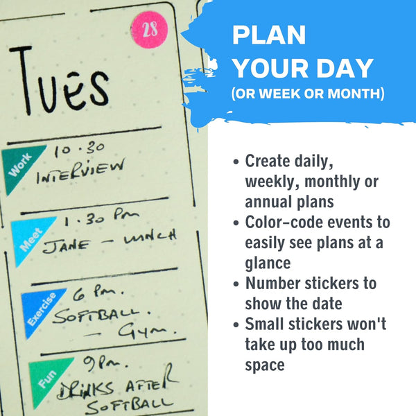 Ultimate Productivity Stickers Set - Large Value Pack of 20 Planner Sticker Sheets - Calendars, to Do Lists, Habit Trackers, Goals - Accessories &