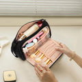 CUBETASTIC Small Makeup Bag, Makeup Pouch, Travel Cosmetic Organizer for Women and Girls (Oxford Cloth, Black)
