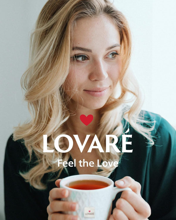 LOVARE Black and Green Tea Bags Variety Pack - Made in Ukraine Tea Sampler - Individually Wrapped 90 Assorted Tea Bags - Gift Box for Tea Lovers