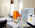Post-It Pop-Up Notes Dispenser, Organizes Desk & Keeps Notes Nearby, Black Base, Clear Top, Includes 50 Sheets of 3 in X 3 in Canary Yellow Sheets