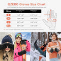 OZERO Winter Gloves for Women - Touchscreen Anti-Slip Palm Windproof Thermal Cycling Glove for Texting Hiking Driving Running