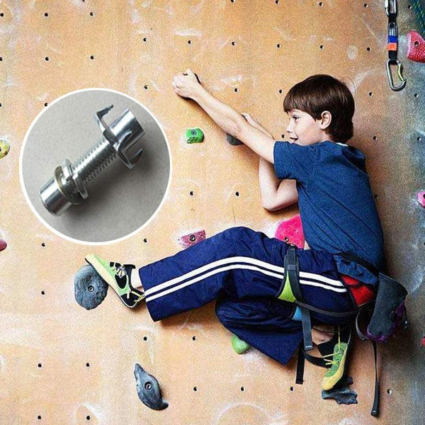 T-Nut 1/4"-20,5/16"-18, 3/8"-16, (100 Pack) 4 Pronged Tee Nut Assortment Kit,for Rock Climbing Holds, Wood, Cabinetry, etc.