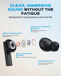 TREBLAB X8 True Wireless Earbuds - Active Noise Cancelling, Bluetooth 5.4, IPX5 Waterproof, 40H Playtime, Dual ENC Mics, Comfortable Fit for