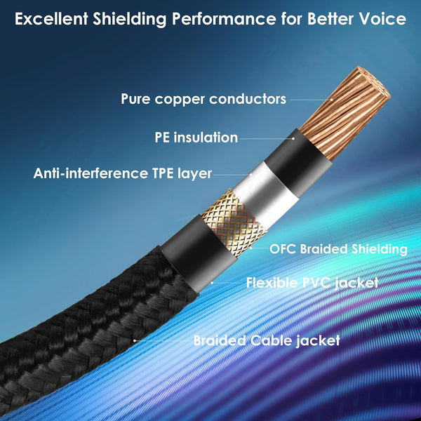 Guitar Cable 6ft 1/4 Inch Guitar Cord Straight to Right Angle Instrument Cable with Braided Tweed and Anti-Kinking Design,Black 6ft Black 1