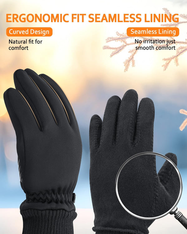 Winter Gloves for Women Running in Cold Weather - Touchscreen Gloves for Bike Hiking