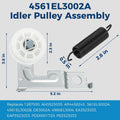 Romalon Dryer Repair Roller kit for Kenmore LG 4581EL2002C Roller Assembly 4561EL3002A Idler Pulley Assembly and 4400EL2001A (4400EL2001F) Dryer Belt