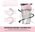 HELIMIX 1.5 Vortex Blender Shaker Bottle Holds Upto 20Oz | No Blending Ball or Whisk | USA Made | Portable Pre Workout Whey Protein Drink Shaker