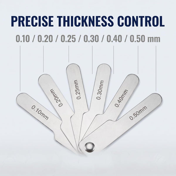 1Pc Silver Dental Orthodontic Interproximal Enamel Reduction Stainless Steel for Ipr Gauge Ruler 0.1-0.5 Mm, Metric and Imperial Measuring Tool,