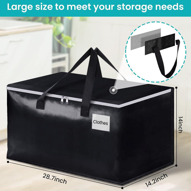 Extra Large Moving Boxes-Moving Bags with Zipper, Carrying Handles and Tag Pocket-Moving Supplies for Space Saving-Totes
