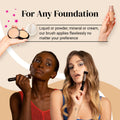 Flat Top Kabuki Foundation Brush by KESHIMA - Premium Makeup Brush for Liquid, Cream, and Powder - Buffing, Blending, and Face - 1.2" Top Diameter