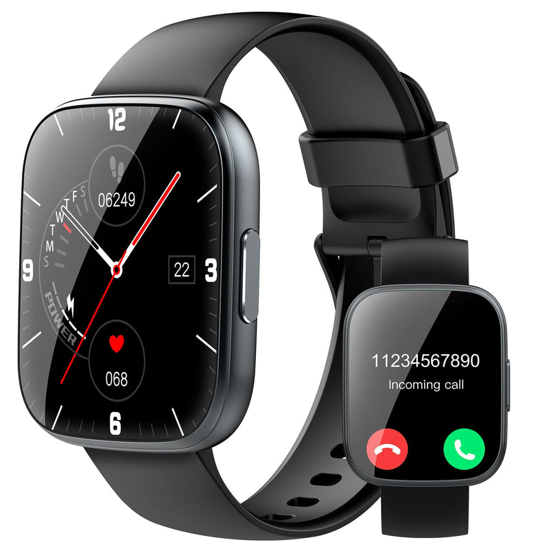Smart Watch for Men Women Bluetooth Call, 1.95" HD Touch Screen Fitness Watch with Sleep Heart Rate Monitor, 100+ Sports Modes, IP68 Waterproof