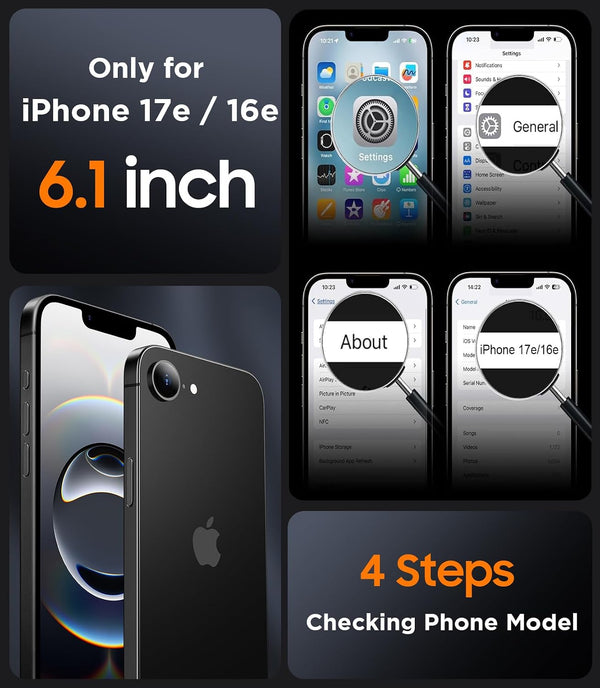 SPIDERCASE Magnetic for iPhone 17e Case for iPhone 16e Case, Antique White Antique White Iphone 16e/17e 6.1''