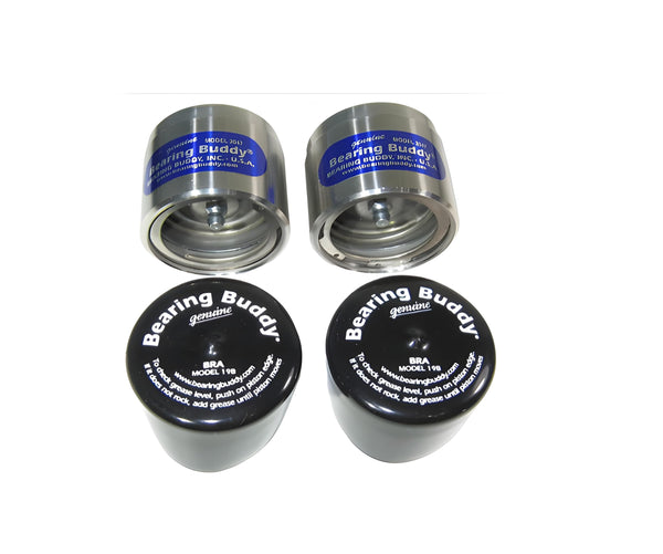 Bearing Buddy 2047 - USA-Made Chrome Plated Wheel Bearing Protectors w/ 19B Bra - Trailer Hub Dust Cap Replacement for Boats, ATVs, Utility