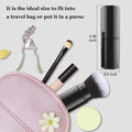 Retractable Kabuki Brush, Travel Powder Face Makeup Brushes | Portable Flawless Makeup Brush for Foundation, Blush, Bronzer, Buffing, Cruelty Free