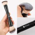 Ducare Foundation Brush Contour Bronzer Double Ended Makeup Brush for Blending Liquid Powder Concealer Cream Blush Buffe Black