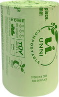 UNNI Compostable Liner Bags, 13 Gallon, 49.2 Liter, 50 Count, Heavy Duty 0.9 Mil, Tall Kitchen Food Scrap Waste Bags, ASTM D6400, US BPI, CMA and