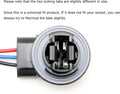 Muzzys 3157/4157 Wire Harness Pigtail Socket for LED and Standard Bulbs Turn Signal, Brake Light, DRL, Daytime Running Lights, Backup, Reverse Lights