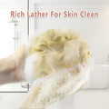 Shower Loofah Bath Sponge, 60G Loofah Exfoliating Body Scrubber, 4 Color Mesh Shower Pouf Balls for Body Wash (Caramel Coffee)