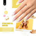 Beetles 44pcs Gel Nail Polish Set, Colorful Muse Collection, 36 Fall Colors | With Base Gloosy Matte Glitter Top Coat, Pink Nude Red Yellow Green