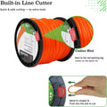 Anleolife .155" Commercial Square Heavy Duty Trimmer Line for Brush, 3 lb | 280 ft spool for briars, brambles, heavy weeds, rough edging, and