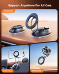SUPERONE Car Phone Holder for Magsafe [78+LBS Strongest Suction & 2800gf Magnetic] 360° Adjustable Magnetic Car Mount, Foldable Cell Phone Holders