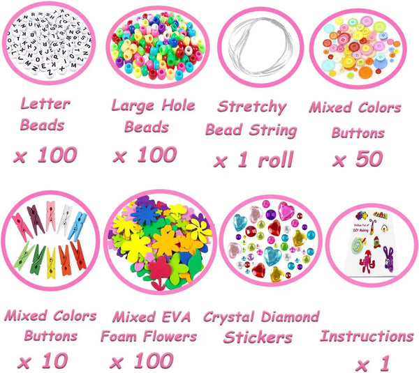 VLUSSO Arts and Crafts Supplies for Kids DIY Craft Kits Art Supplies Materials Kids Crafts Set with Pipe Cleaners Craft Box Preschool Homeschool