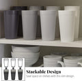 US Acrylic Newport 20 Ounce Unbreakable Plastic Stackable Water Tumblers in Grey Stone | Set of 12 Drinking Cups | Reusable, Bpa-Free, Made in the