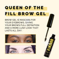 Elizabeth Mott Queen of the Fill Tinted Eyebrow Gel – Blonde, 4g | Brow Filler for Fuller Looking Brows, Covers Grays, Water-Resistant,