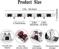 Acemining 5 Racks and 4 Hooks Mop and Broom Holder Wall Mount, Broom Organizer Storage Tool Racks Stainless Steel Heavy Duty Hooks Self Adhesive