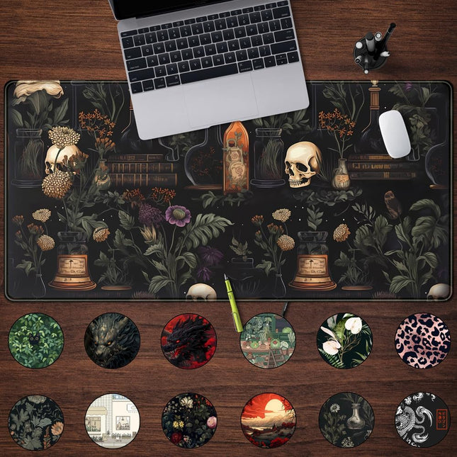 Vintage Aesthetic XL Extended Large Gaming Mouse Pad - Black Academia Mystical G