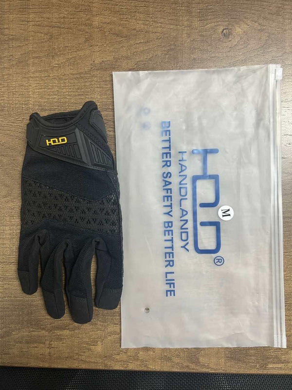 HANDLANDY Mens Work Gloves Touch screen, Utility Mechanic Gloves, Flexible Breathable Fit- Padded Knuckles & Palm X-Large Black
