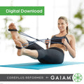 Gaiam Pilates Coreplus Reformer Resistance Band Kit - Home Fitness Equipment for Total Body Workout - Helps to Target Muscles, Tone, and Build