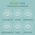 NOVEHA 60Pcs Tea Tree Oil Eyelid & Lash Wipes | with Hyaluronic Acid, Green Tea & Chamomile for Blepharitis, Itchy & Stye Eyes, Individually