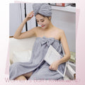 Women Bath Wrap Hair Towel - Adjustable Luxury Microfiber Soft Towels for Shower After Body Cover, Super Absorbent to Quick Drying Hair and Body,