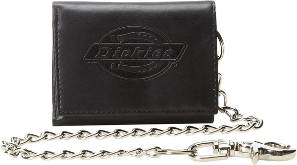 Dickies Men's Trifold Chain Wallet One Size Dark Black