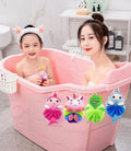 MURRI&MURRDI 4 Pcs Bath Loofah for Kids Bath Sponge, Lovely Animal Body Scrubber Kids Toddler Body Loofah Cute Cartoon Kids Bath Pouf Mesh Loofah