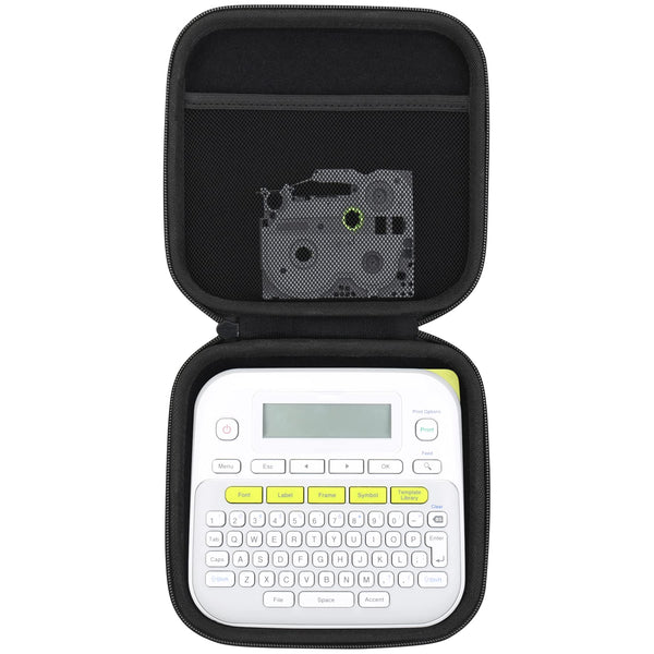 khanka Hard Case for Brother P-Touch PT-D210 PTD220 Home/Office,Black | EVA Hard Shell, Mesh Pocket Accessory Storage, Impact Resistant