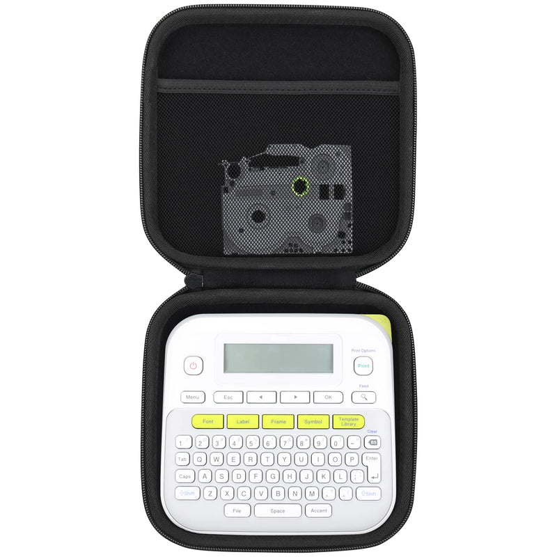 khanka Hard Case for Brother P-Touch PT-D210 PTD220 Home/Office,Black | EVA Hard Shell, Mesh Pocket Accessory Storage, Impact Resistant